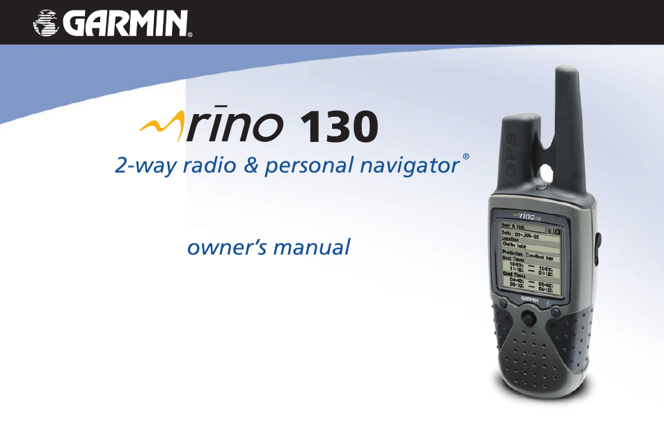 Garmin rino130 User Manual | 132 pages