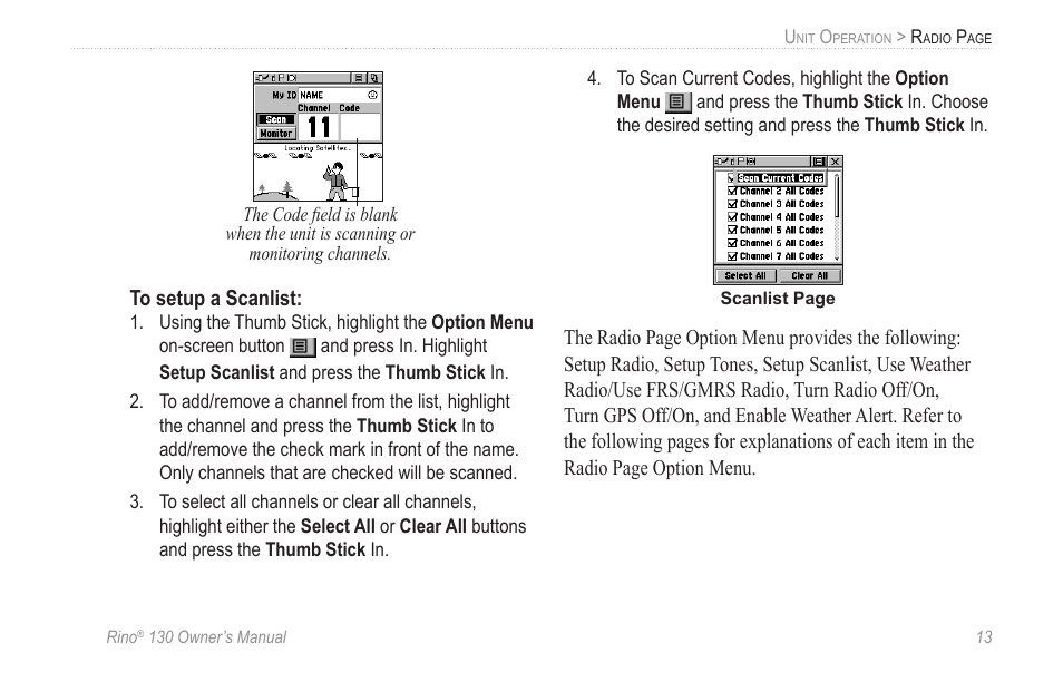 Garmin rino130 User Manual | Page 19 / 132