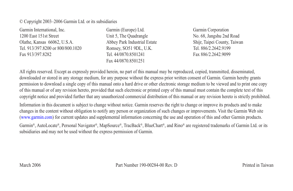 Garmin rino130 User Manual | Page 2 / 132