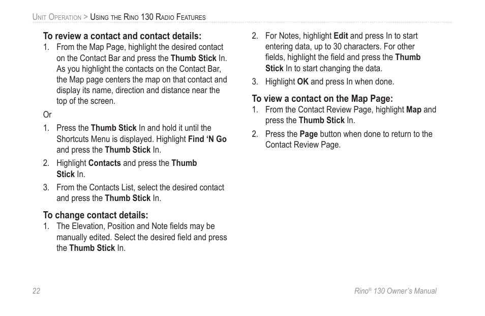 Garmin rino130 User Manual | Page 28 / 132