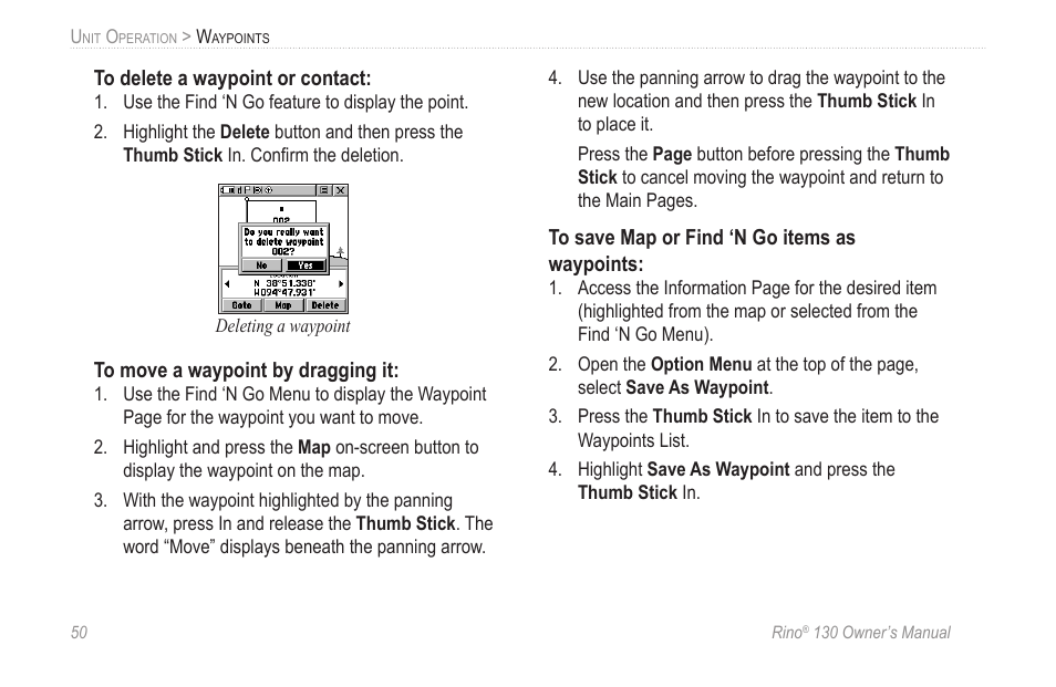 Garmin rino130 User Manual | Page 56 / 132