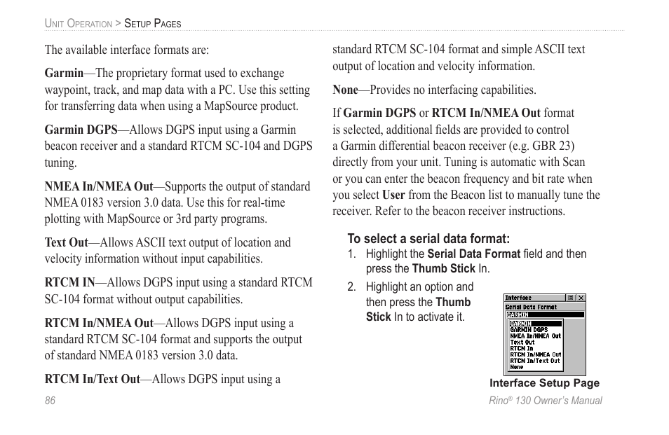 Garmin rino130 User Manual | Page 92 / 132