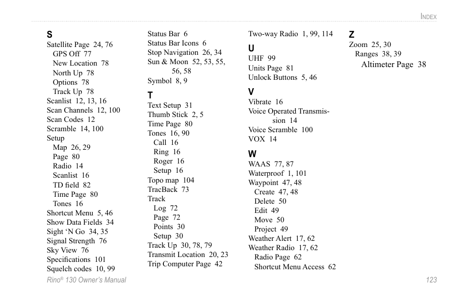 Garmin 130 User Manual | Page 129 / 132