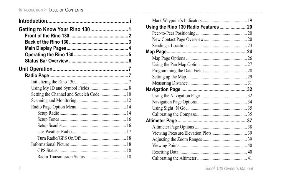 Garmin 130 User Manual | Page 4 / 132