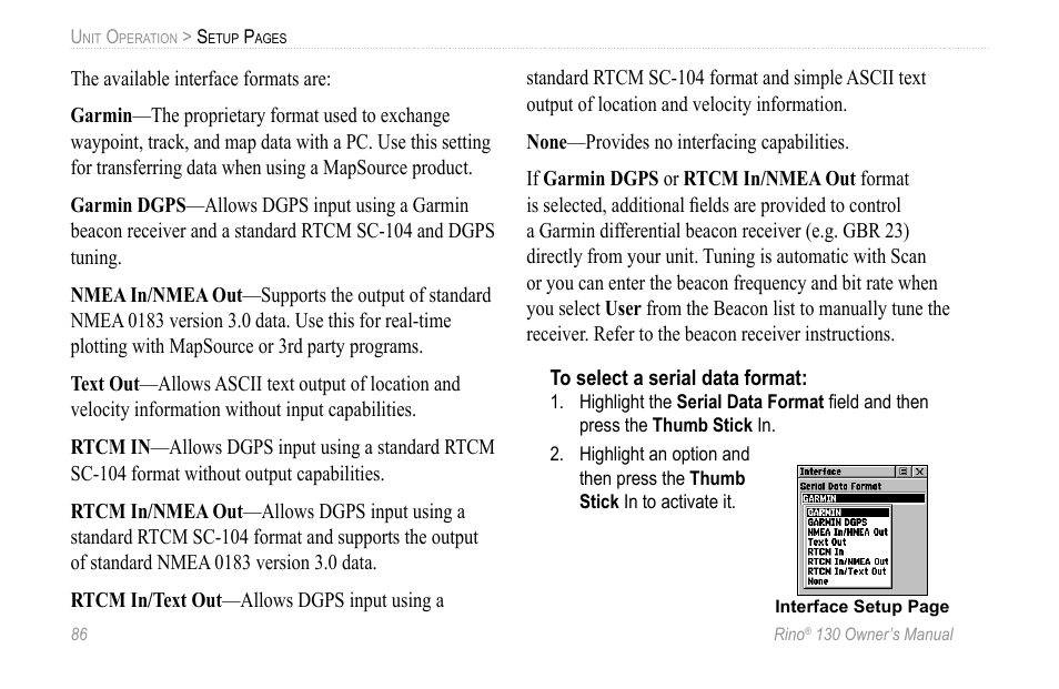 Garmin 130 User Manual | Page 92 / 132