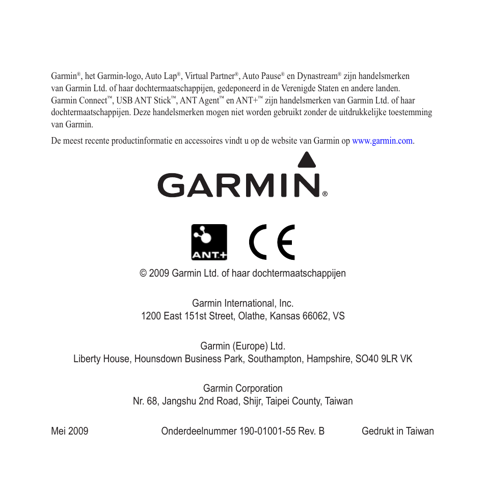 Garmin SPORTHORLOGE MET DRAADLOZE SYNCHRONISATIE FR60 User Manual | Page 12 / 12