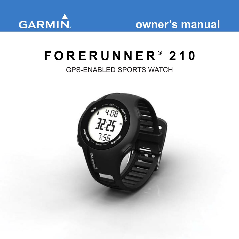 Garmin FORERUNNER 210 User Manual | 28 pages