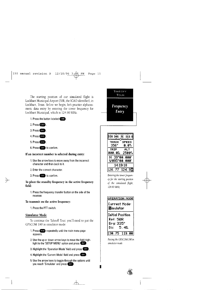 Frequency | Garmin GPSCOM 190 User Manual | Page 16 / 106