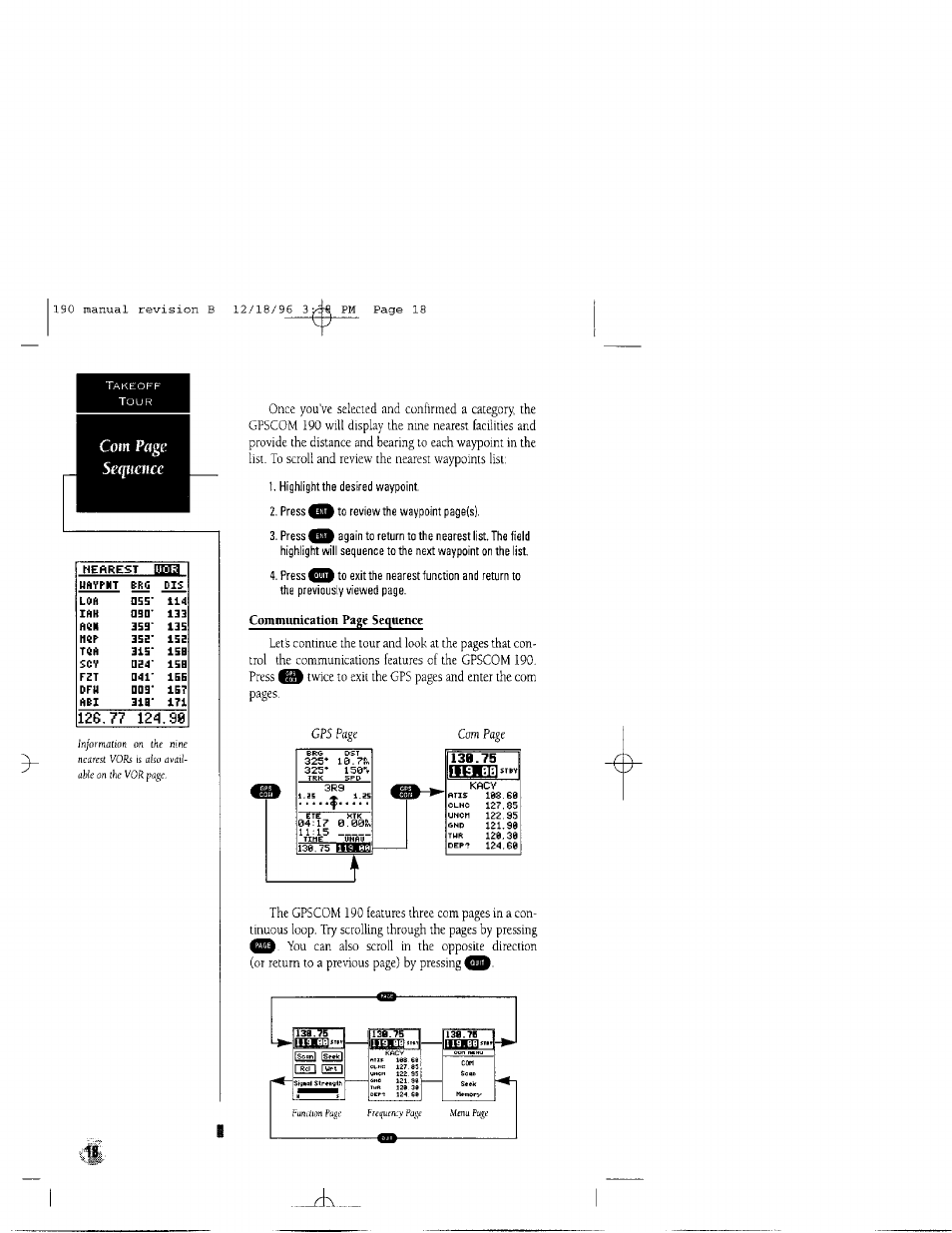 Page com page | Garmin GPSCOM 190 User Manual | Page 23 / 106