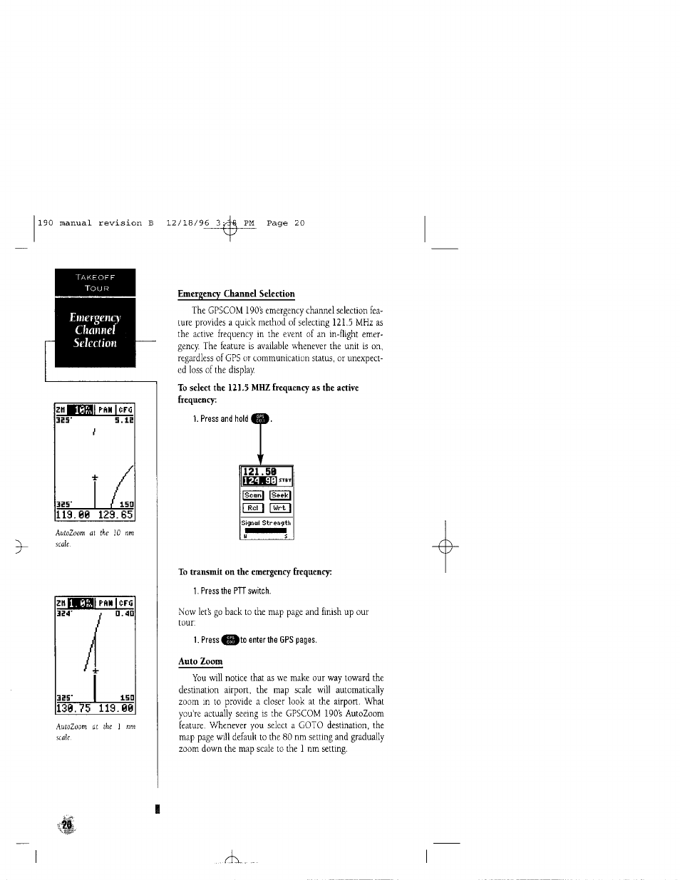 Emergenc}’ channel | Garmin GPSCOM 190 User Manual | Page 25 / 106