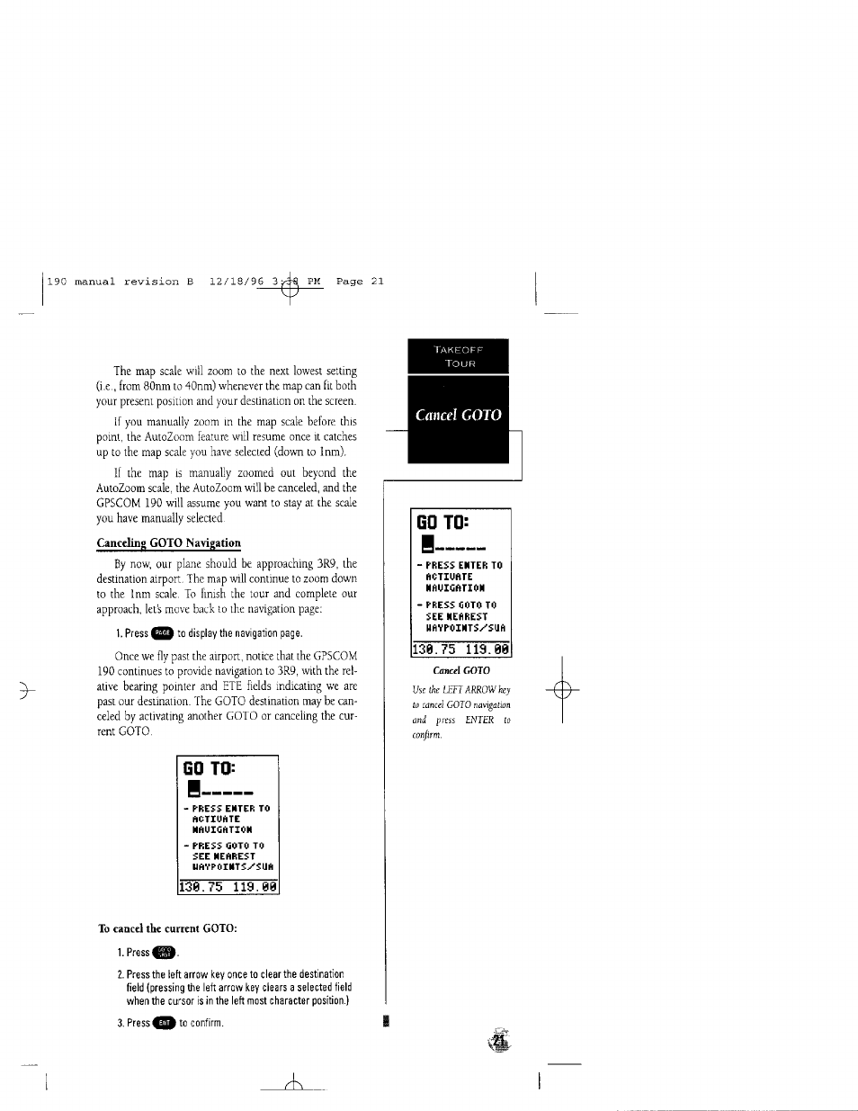 Go to | Garmin GPSCOM 190 User Manual | Page 26 / 106