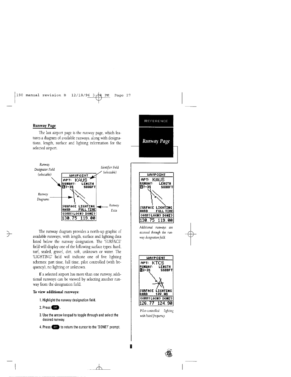 Garmin GPSCOM 190 User Manual | Page 32 / 106