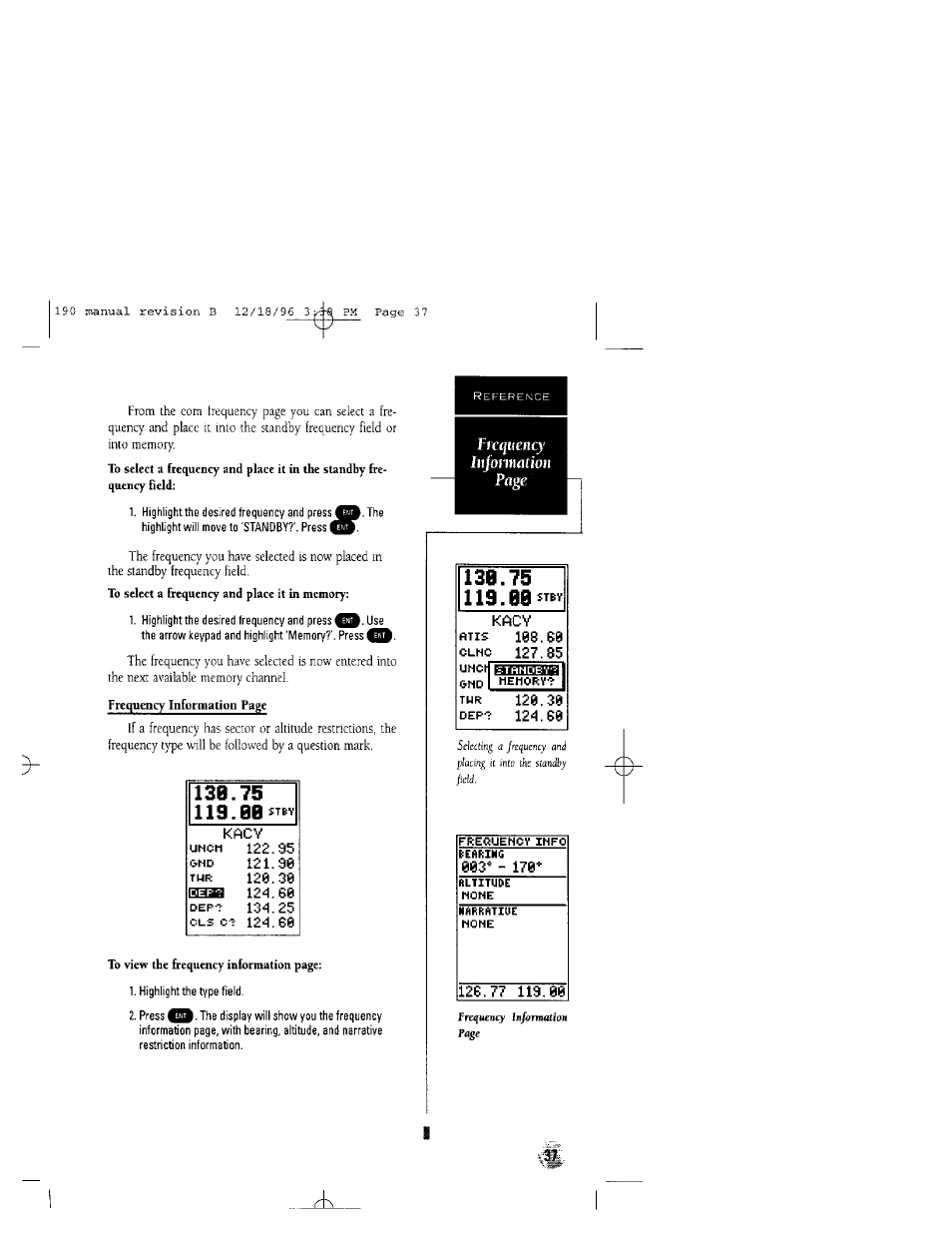 Garmin GPSCOM 190 User Manual | Page 42 / 106