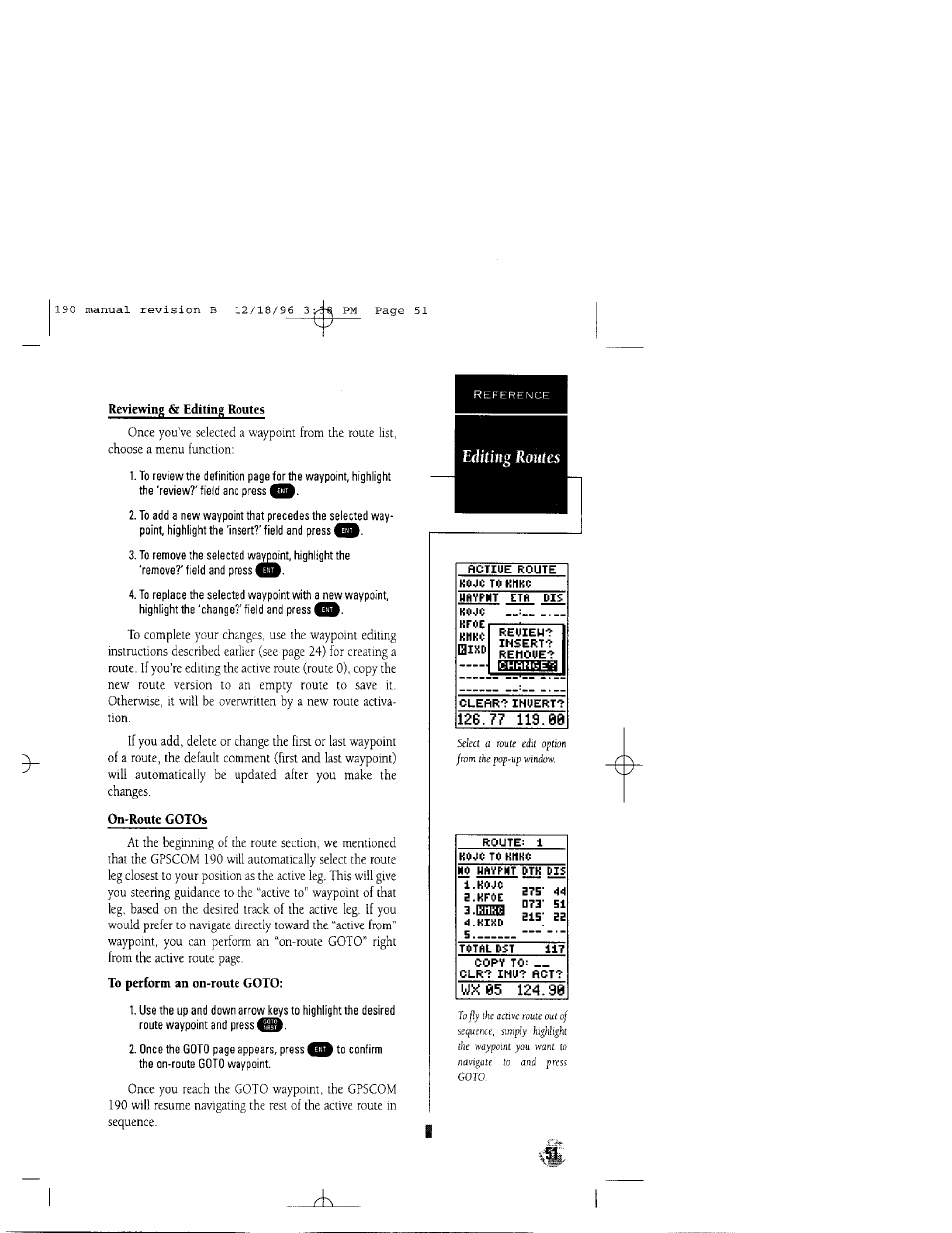 Basbeba, Ux05 12^.90 | Garmin GPSCOM 190 User Manual | Page 56 / 106
