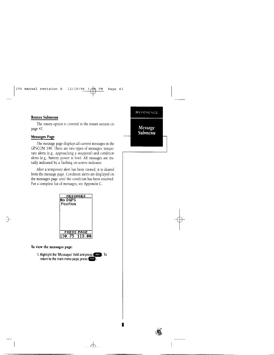 Sul?mcmi | Garmin GPSCOM 190 User Manual | Page 86 / 106