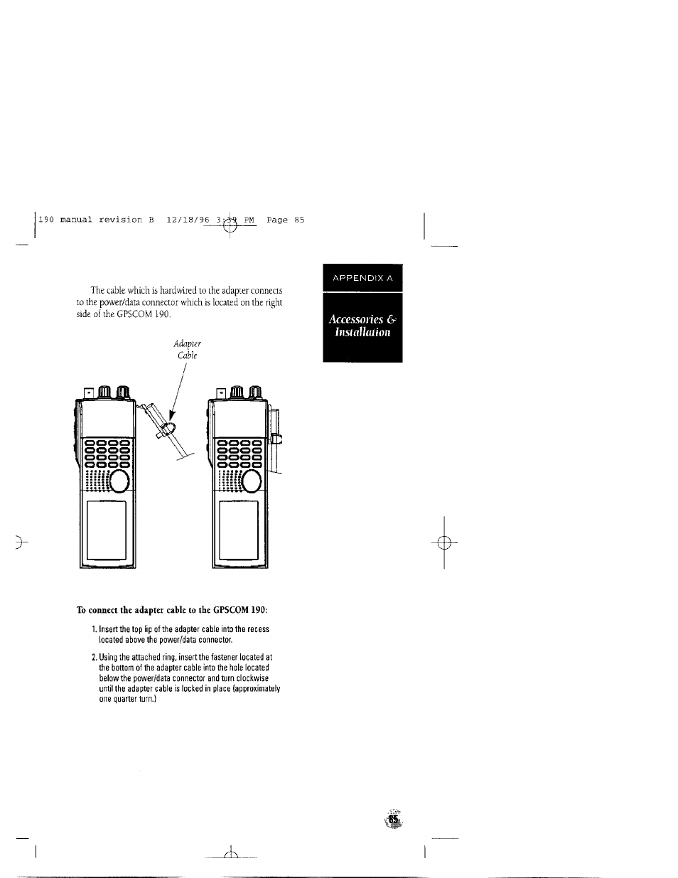 Accc.ssories | Garmin GPSCOM 190 User Manual | Page 90 / 106