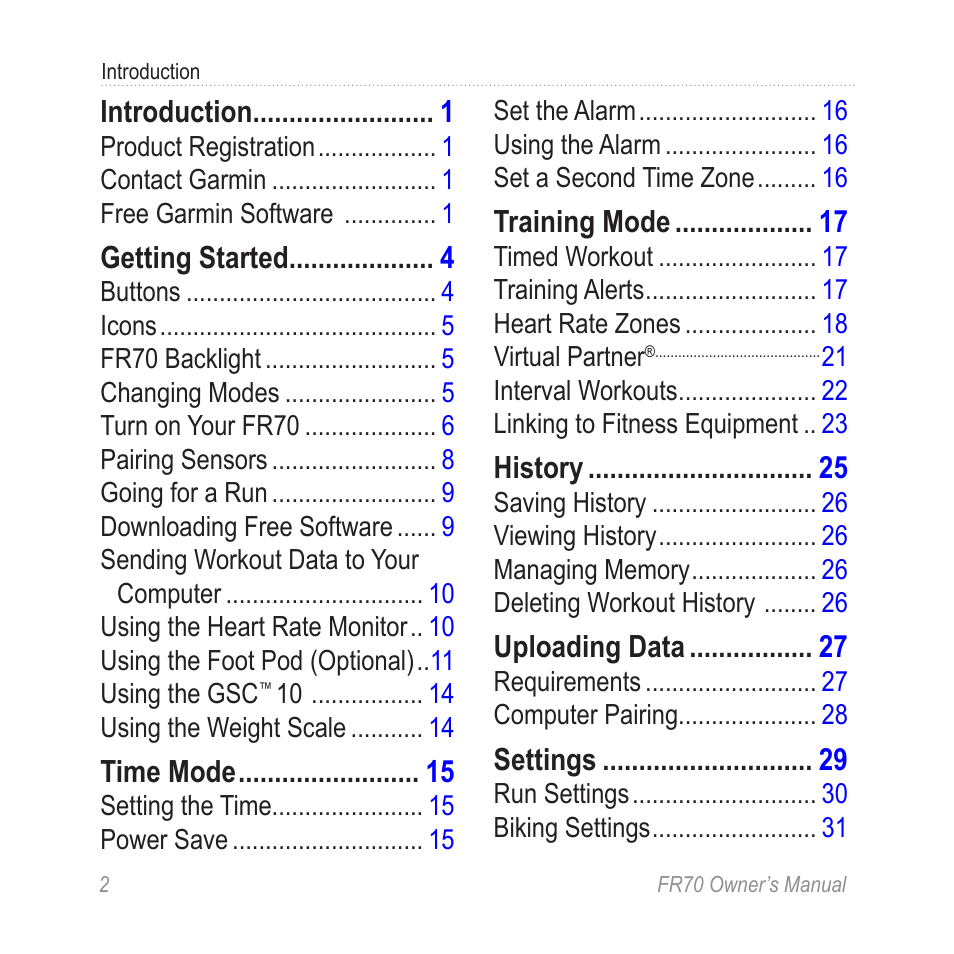 Garmin 70 User Manual | Page 4 / 48