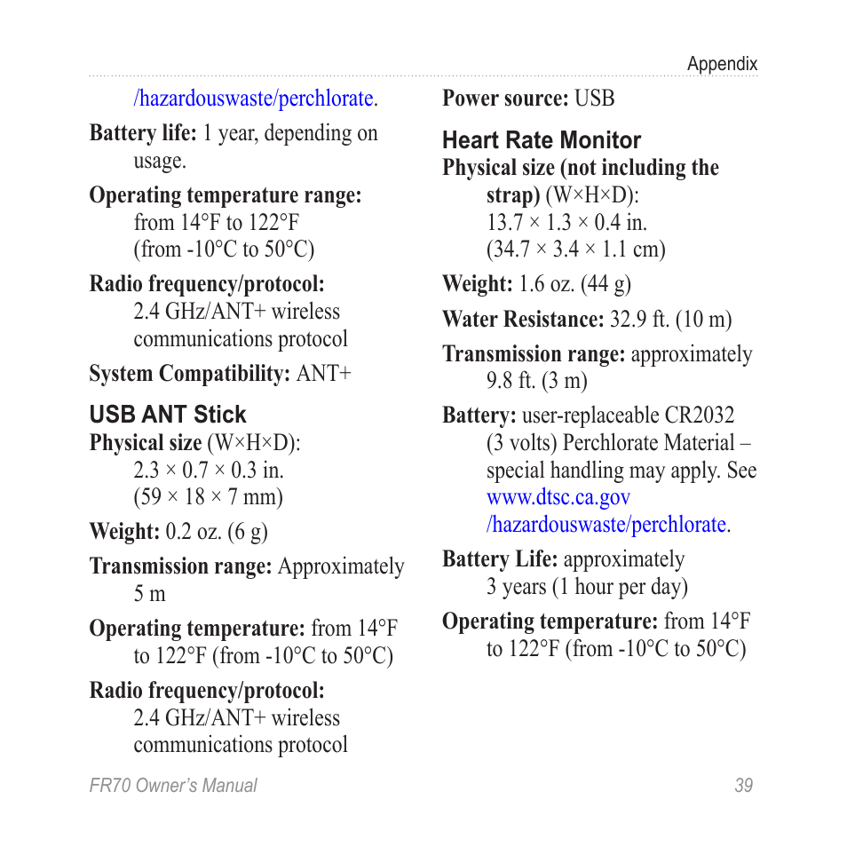 Garmin 70 User Manual | Page 41 / 48