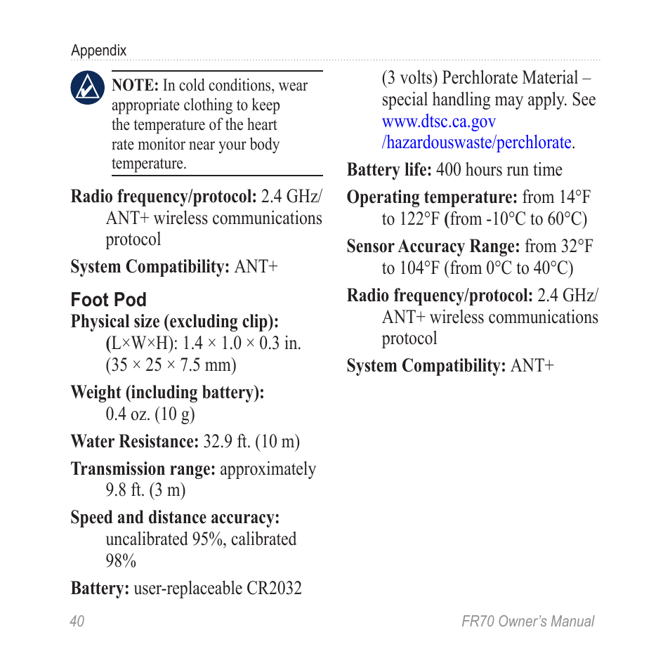 Garmin 70 User Manual | Page 42 / 48