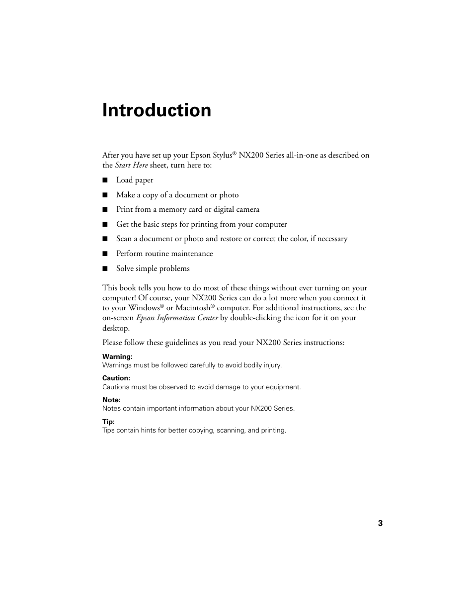 Introduction | Garmin STYLUS NX200 User Manual | Page 3 / 48