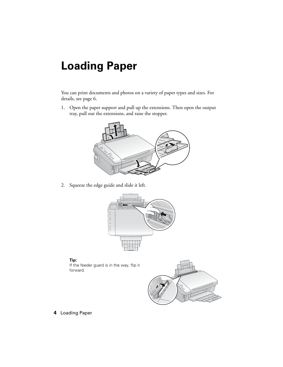 Loading paper | Garmin STYLUS NX200 User Manual | Page 4 / 48