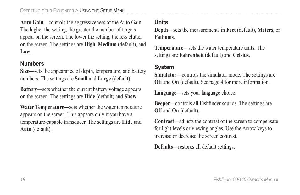 Garmin 90/140 User Manual | Page 24 / 32