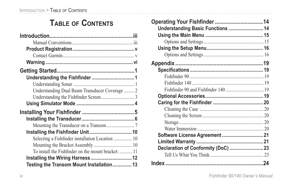 Garmin 90/140 User Manual | Page 4 / 32