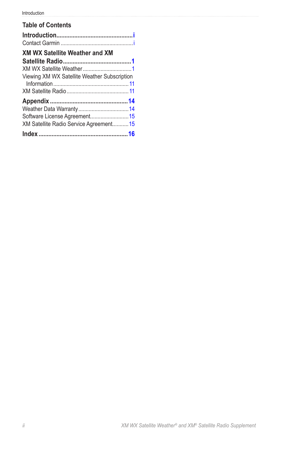 Garmin XM WX User Manual | Page 4 / 22