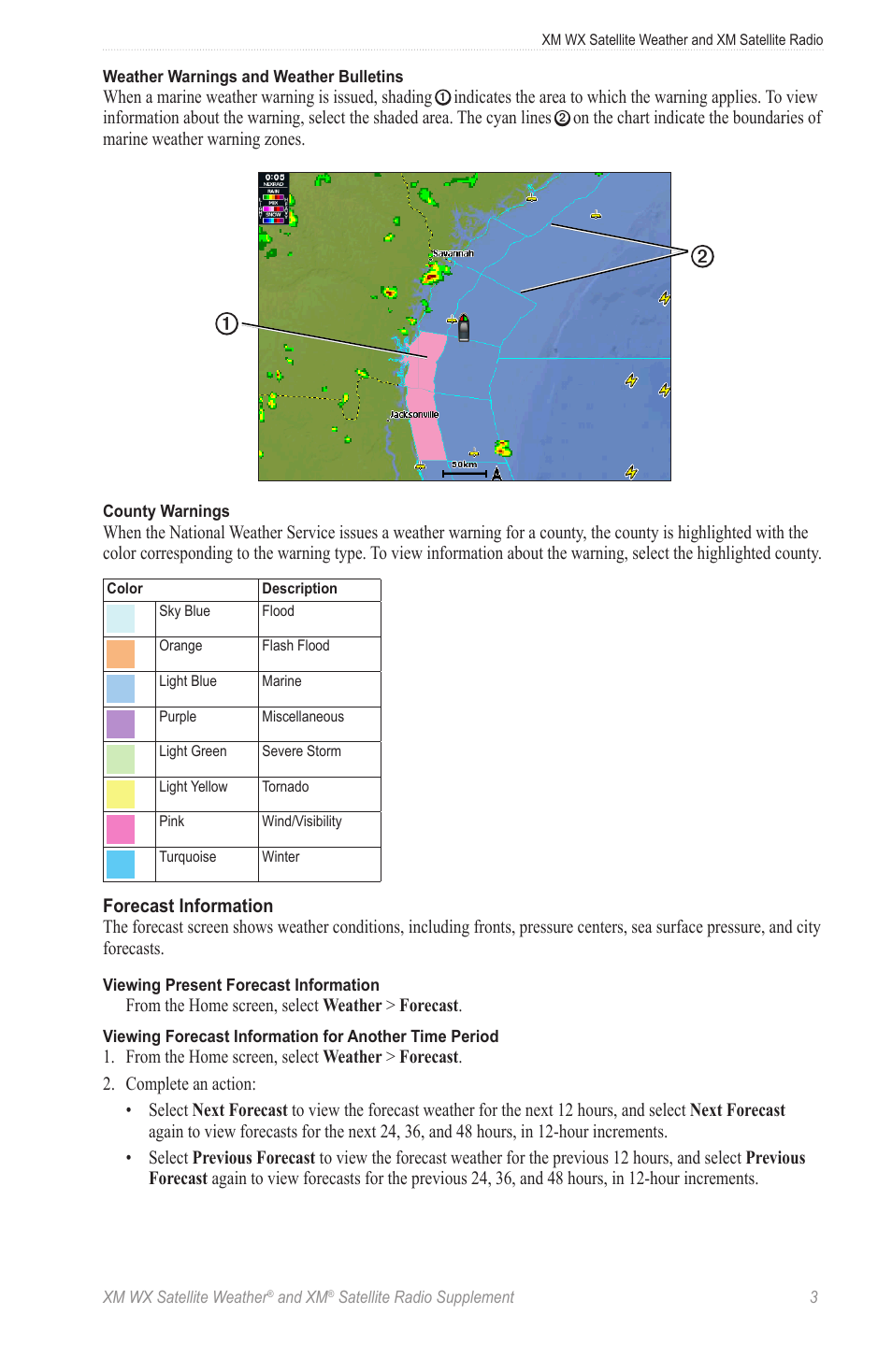 Garmin XM WX User Manual | Page 7 / 22