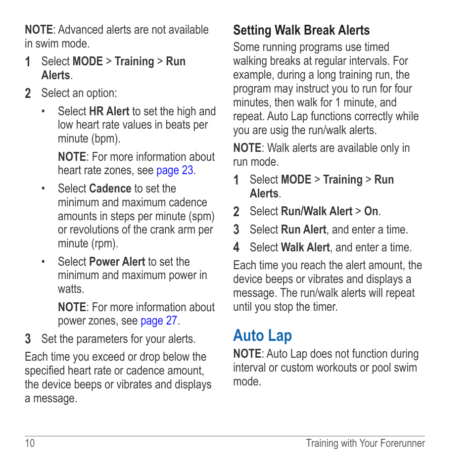 Auto lap | Garmin 910XT User Manual | Page 12 / 56