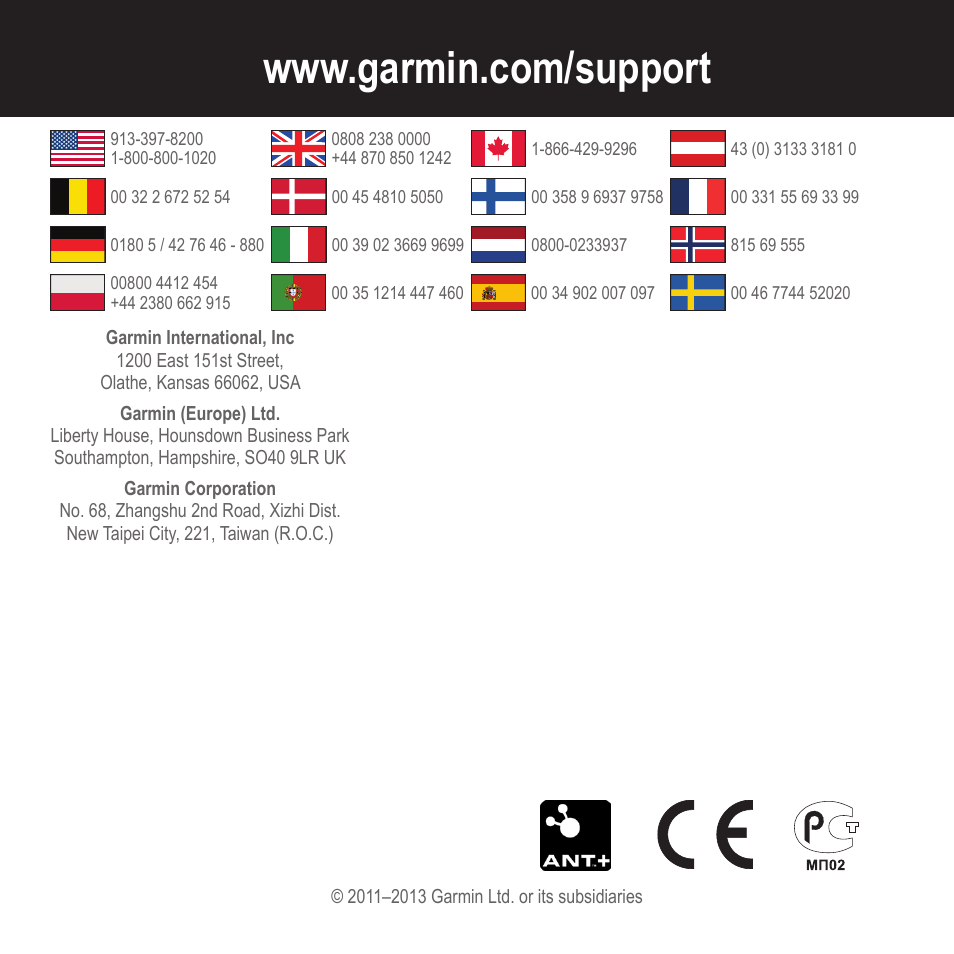 Garmin 910XT User Manual | Page 56 / 56