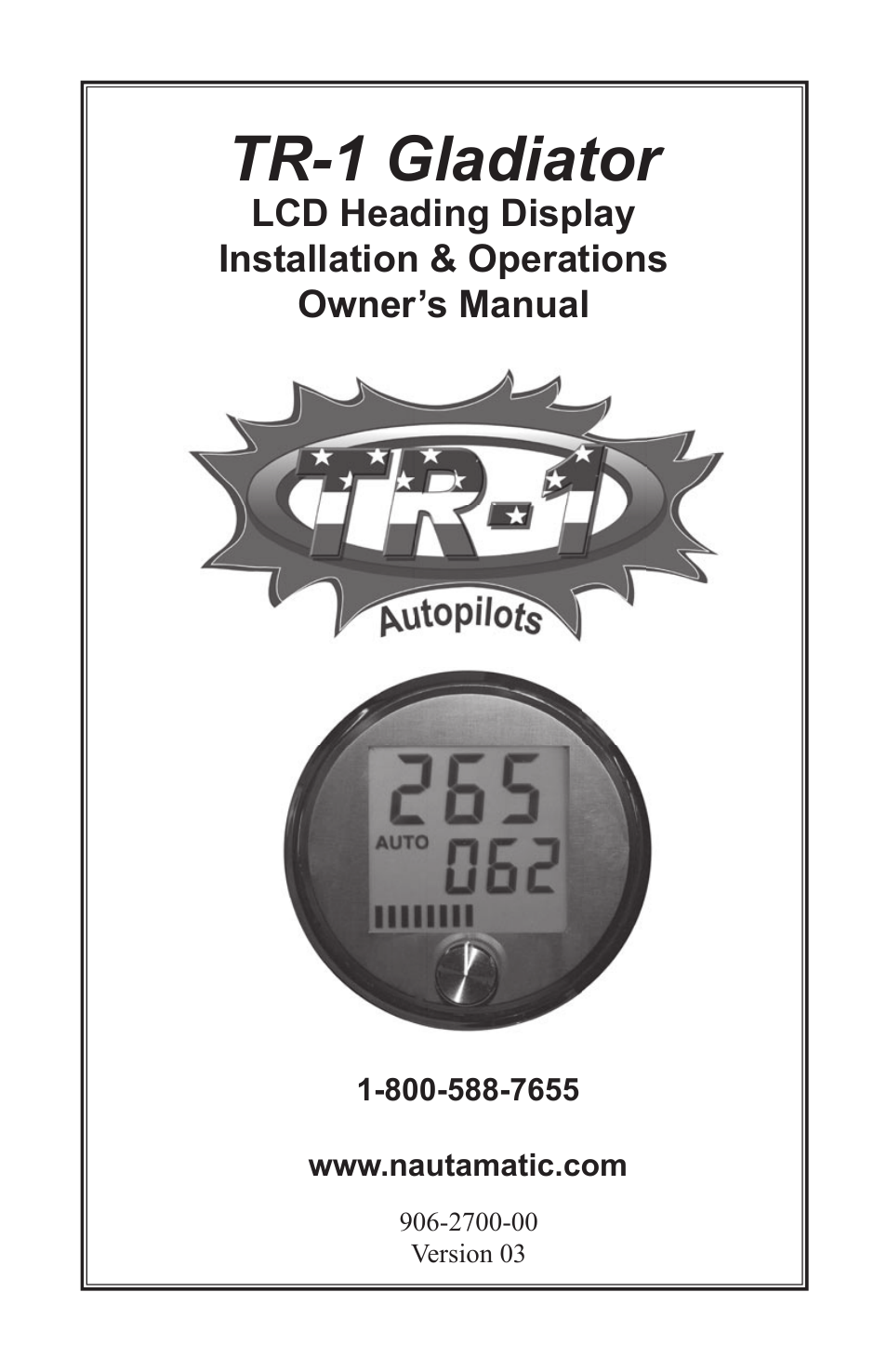 Garmin GLADIATOR TR-1 User Manual | 13 pages