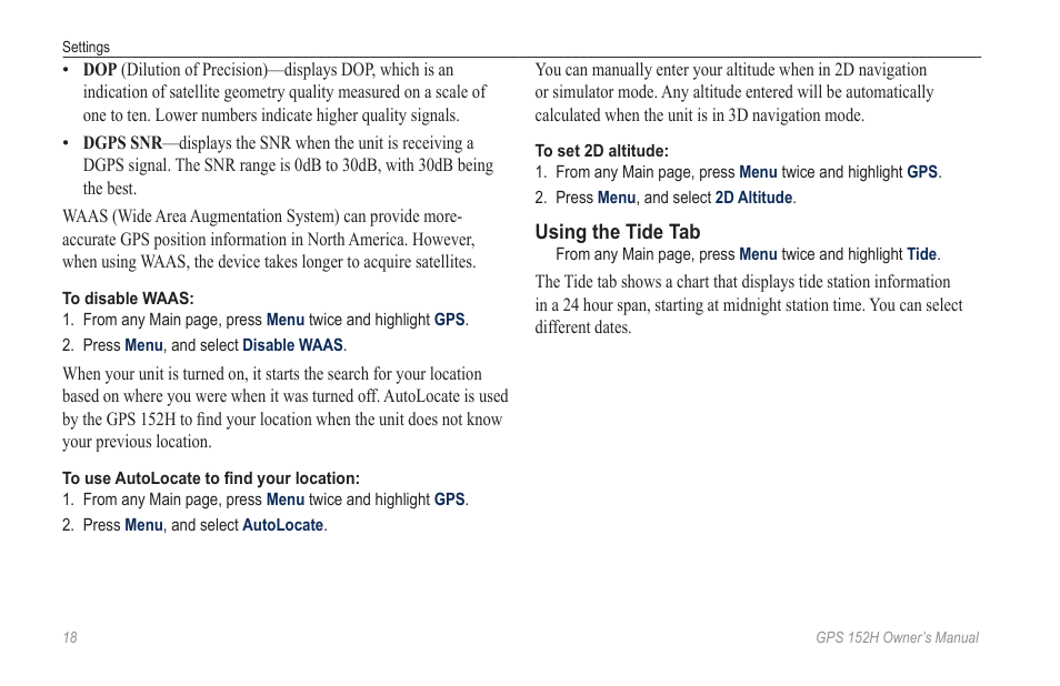 Garmin GPS 152H User Manual | Page 22 / 32