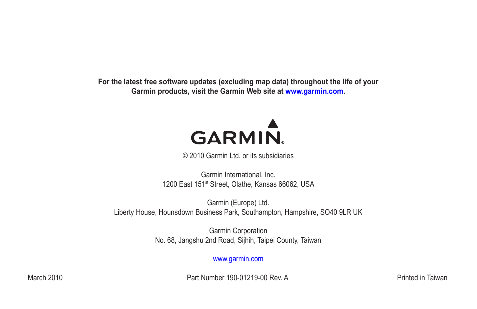 Garmin GPS 152H User Manual | Page 32 / 32