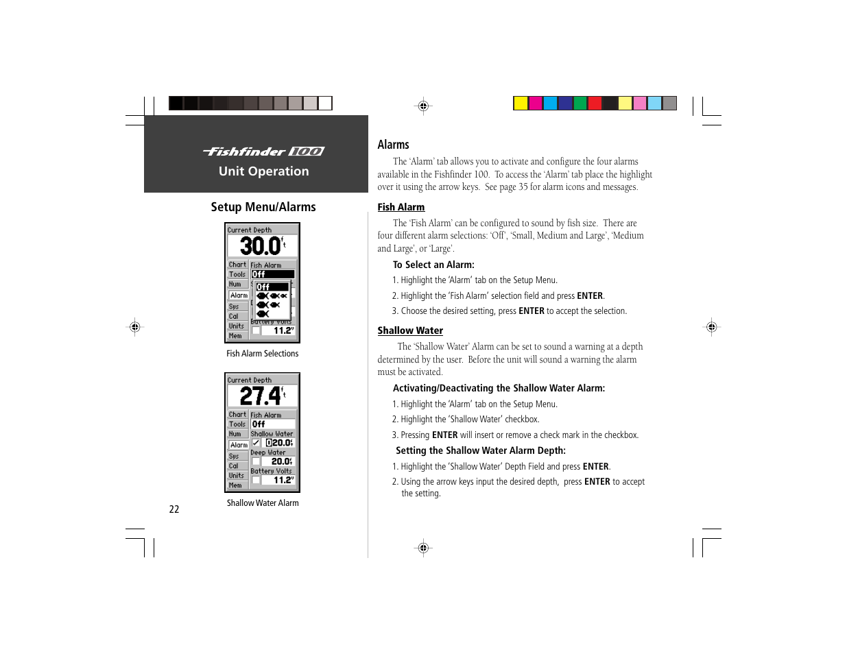 Garmin Fishfinder 100 User Manual | Page 30 / 49