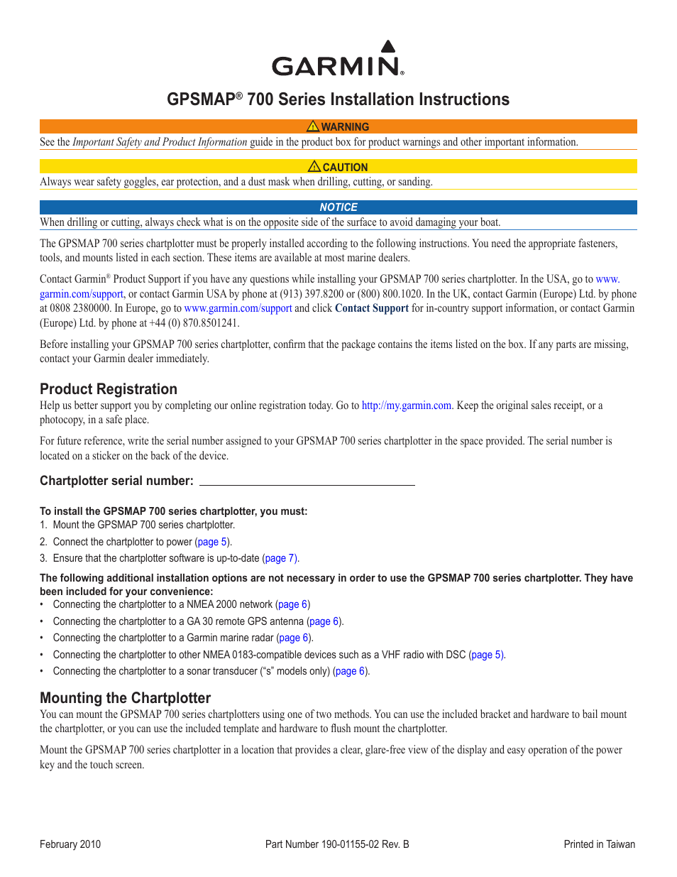 Garmin GPSMAP 740s User Manual | 10 pages