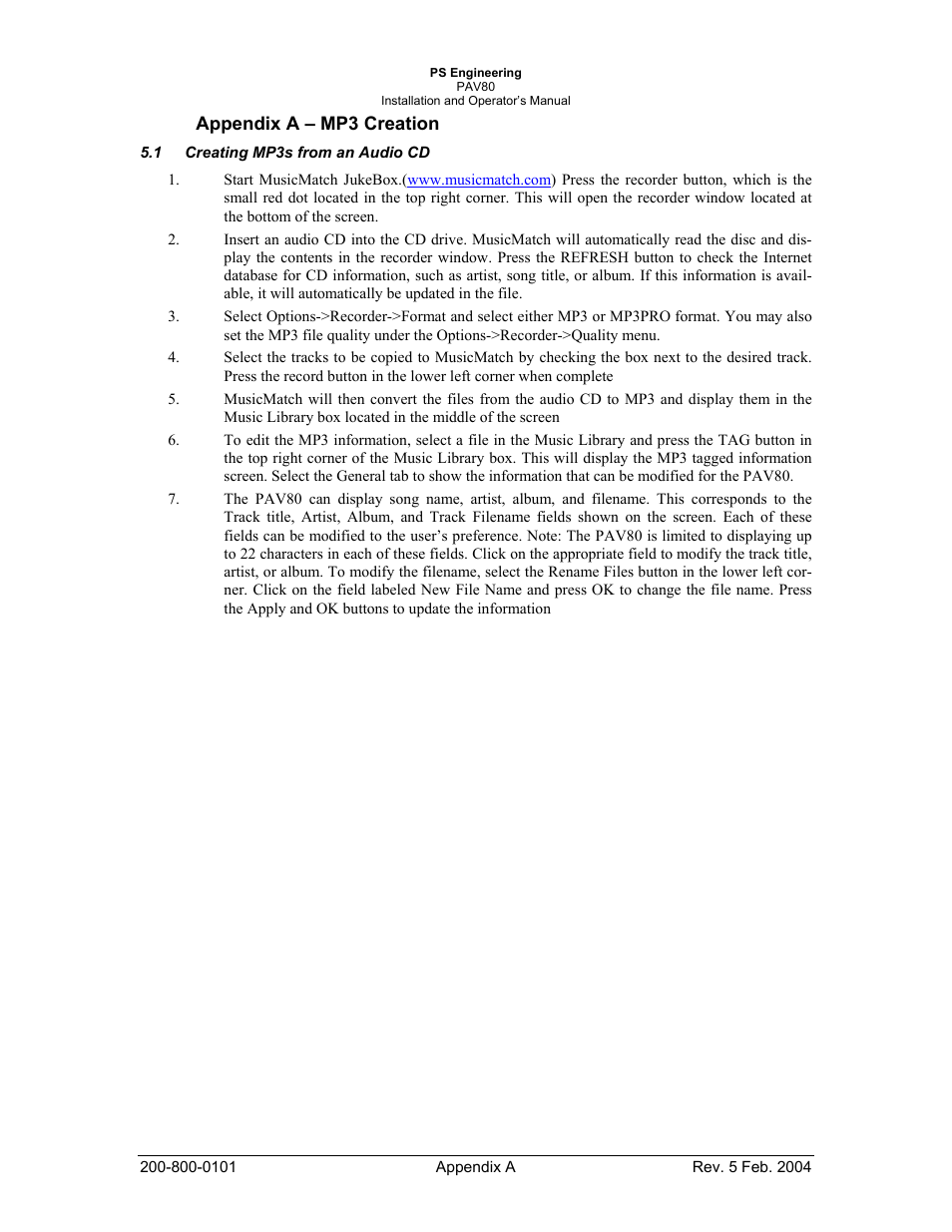 Garmin PAV80 User Manual | Page 23 / 36