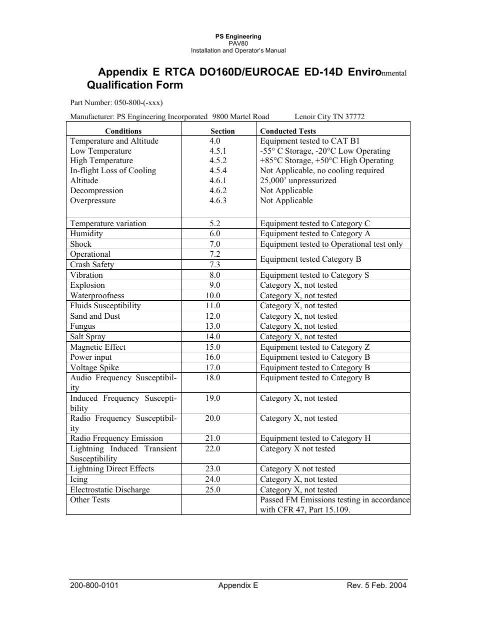 Qualification form | Garmin PAV80 User Manual | Page 36 / 36