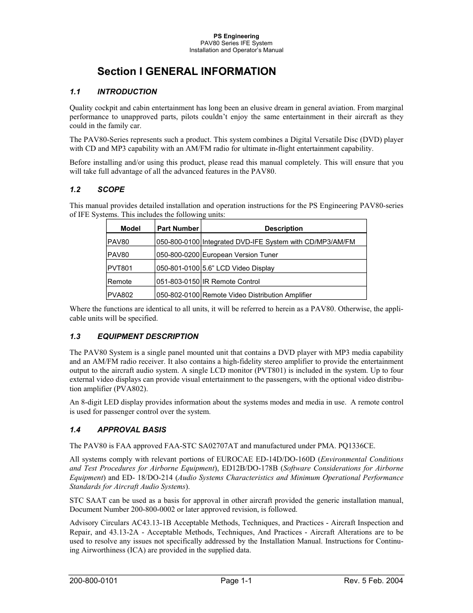 Garmin PAV80 User Manual | Page 4 / 36