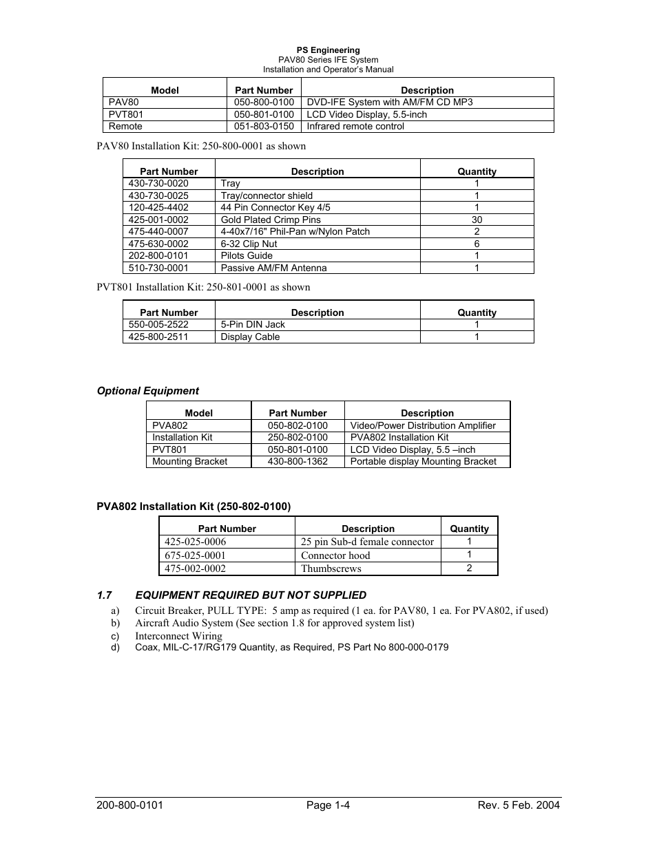 Garmin PAV80 User Manual | Page 7 / 36