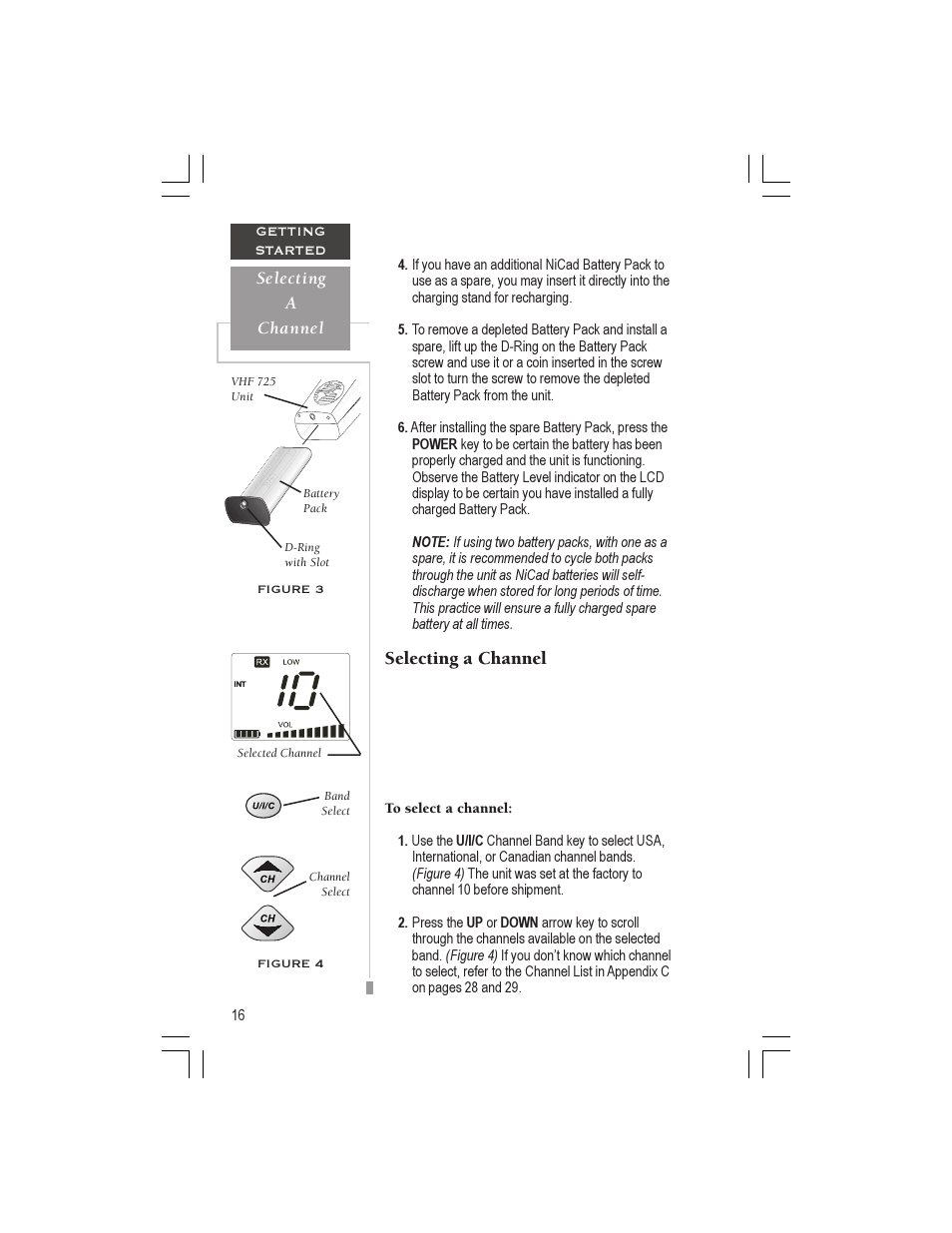 Selecting a channel | Garmin VHF 725 User Manual | Page 22 / 44