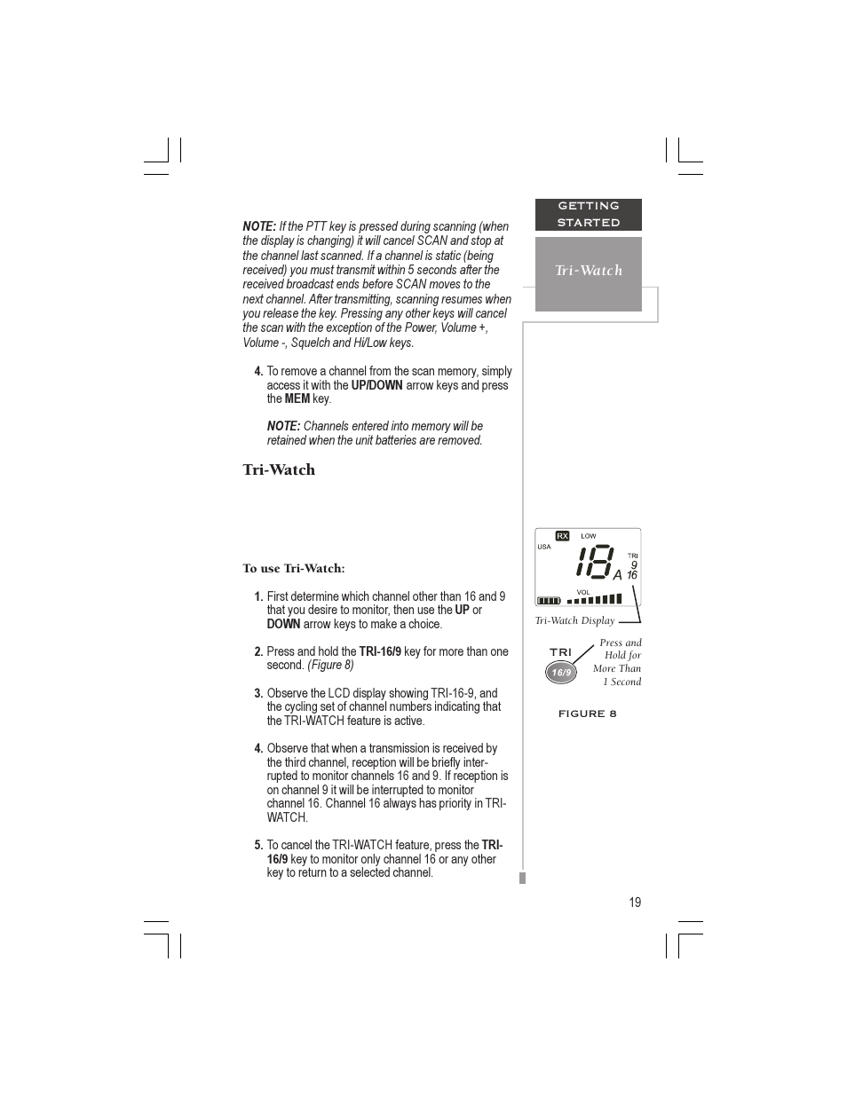 Tri-watch | Garmin VHF 725 User Manual | Page 25 / 44