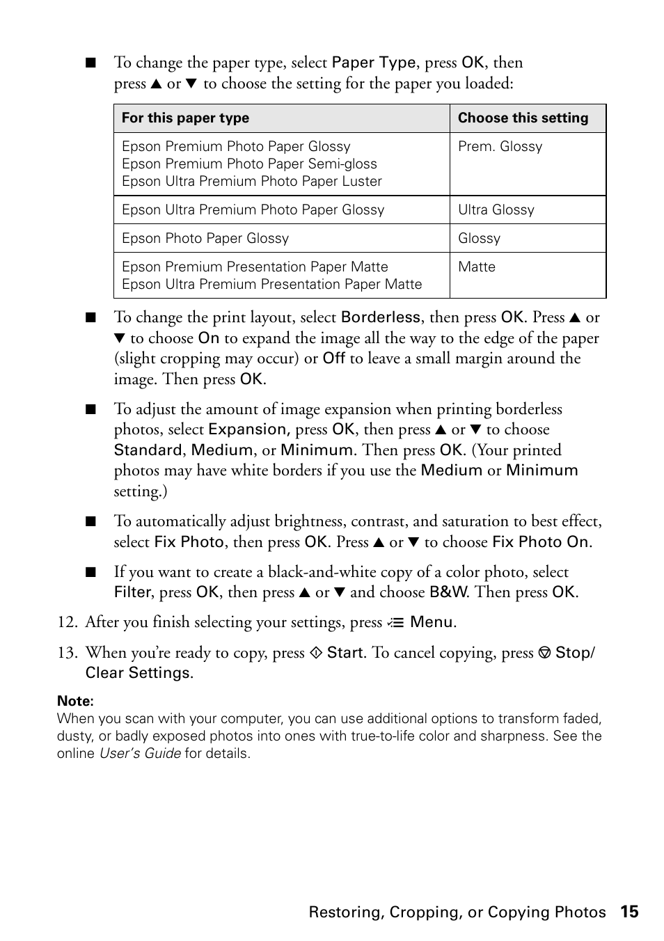 Epson ARTISAN 725 User Manual | Page 15 / 64