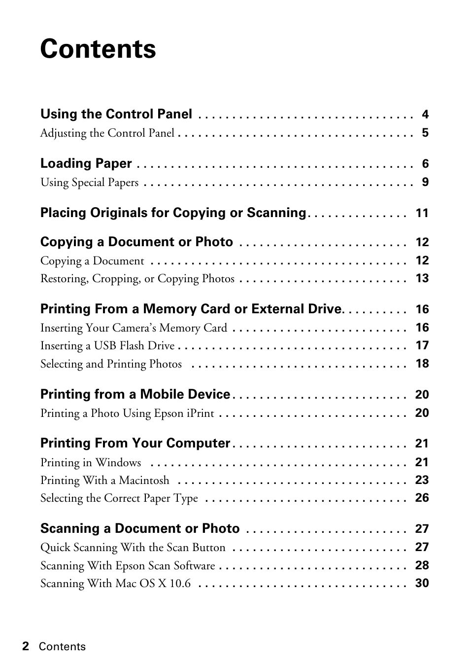 Epson ARTISAN 725 User Manual | Page 2 / 64