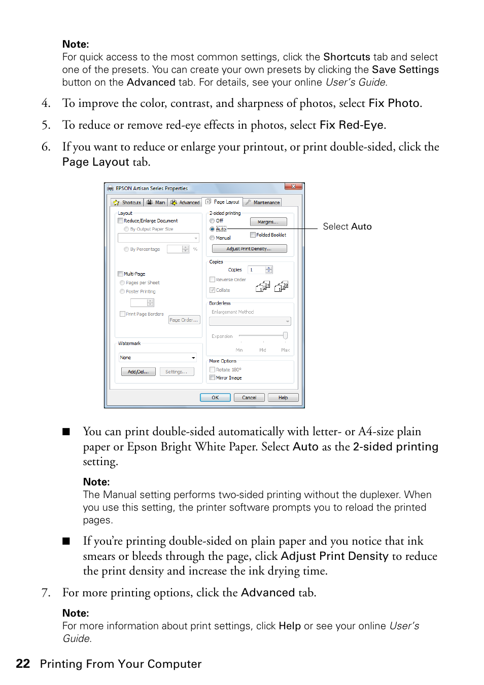 Epson ARTISAN 725 User Manual | Page 22 / 64