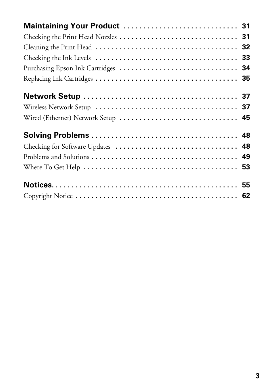 Epson ARTISAN 725 User Manual | Page 3 / 64