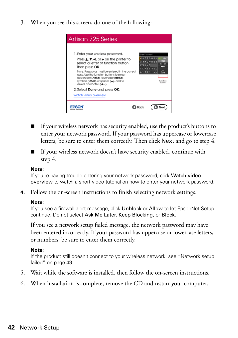 Epson ARTISAN 725 User Manual | Page 42 / 64