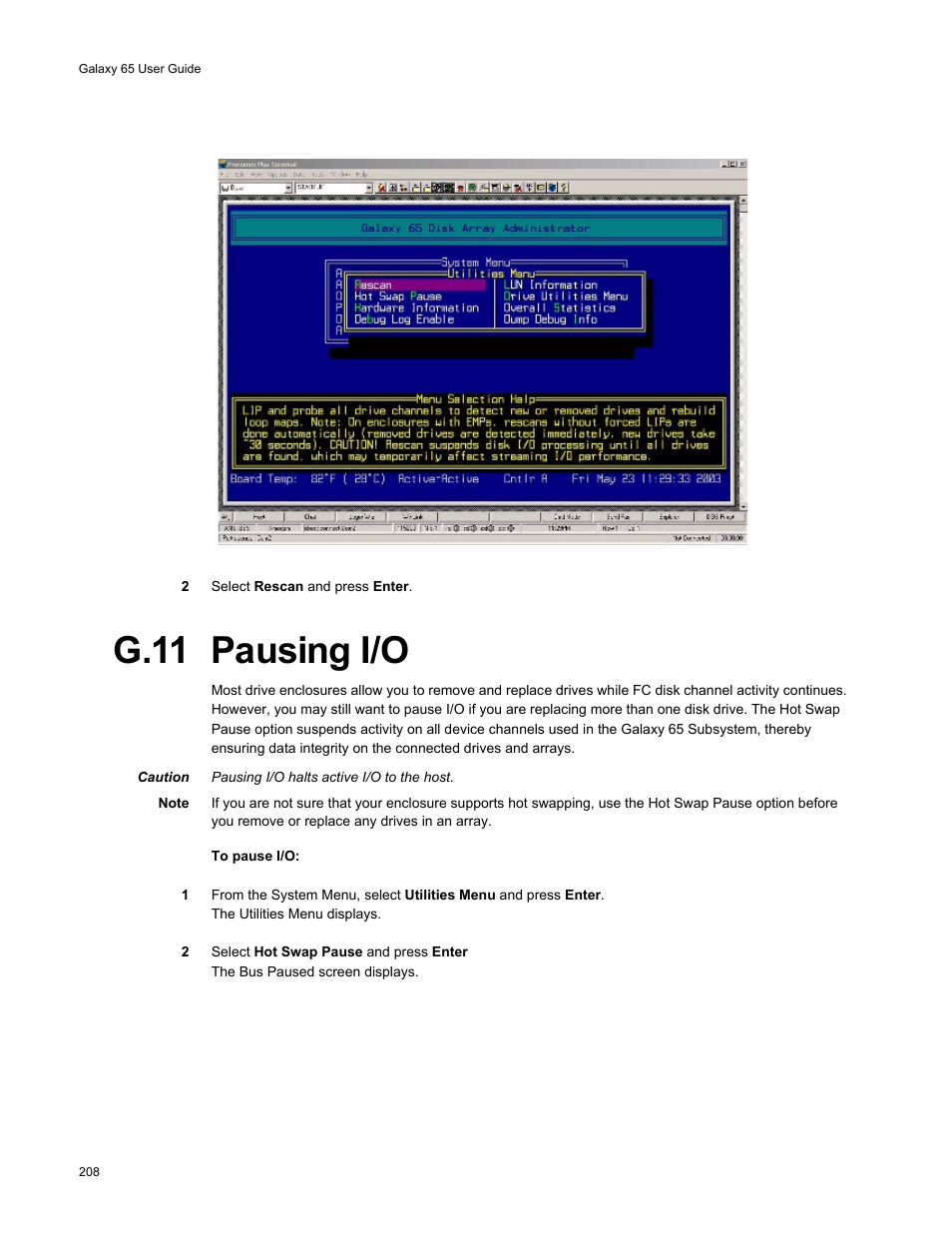 G.11 pausing i/o | Galaxy Metal Gear 65 User Manual | Page 228 / 258