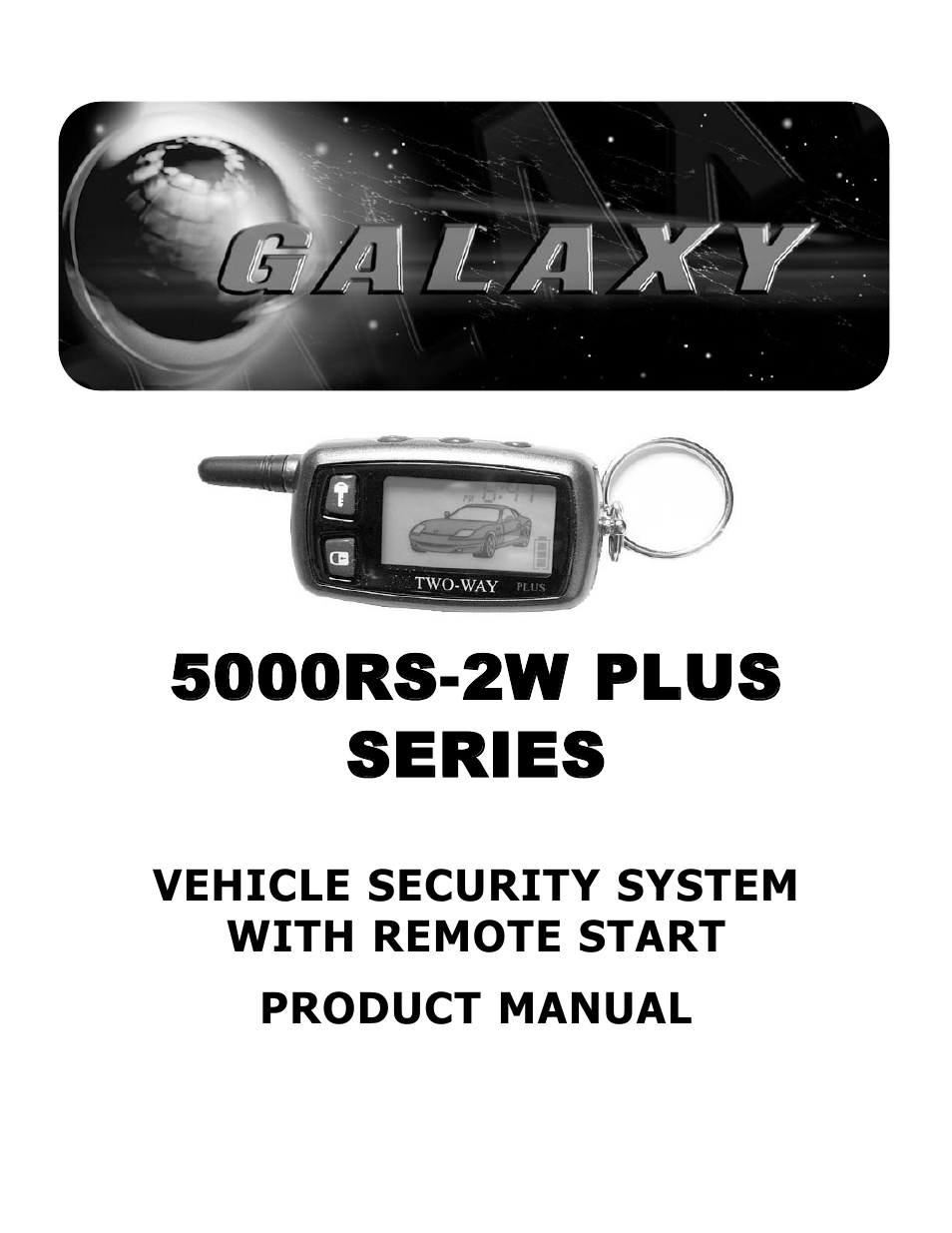 Galaxy Metal Gear 5000RS-2W User Manual | 36 pages