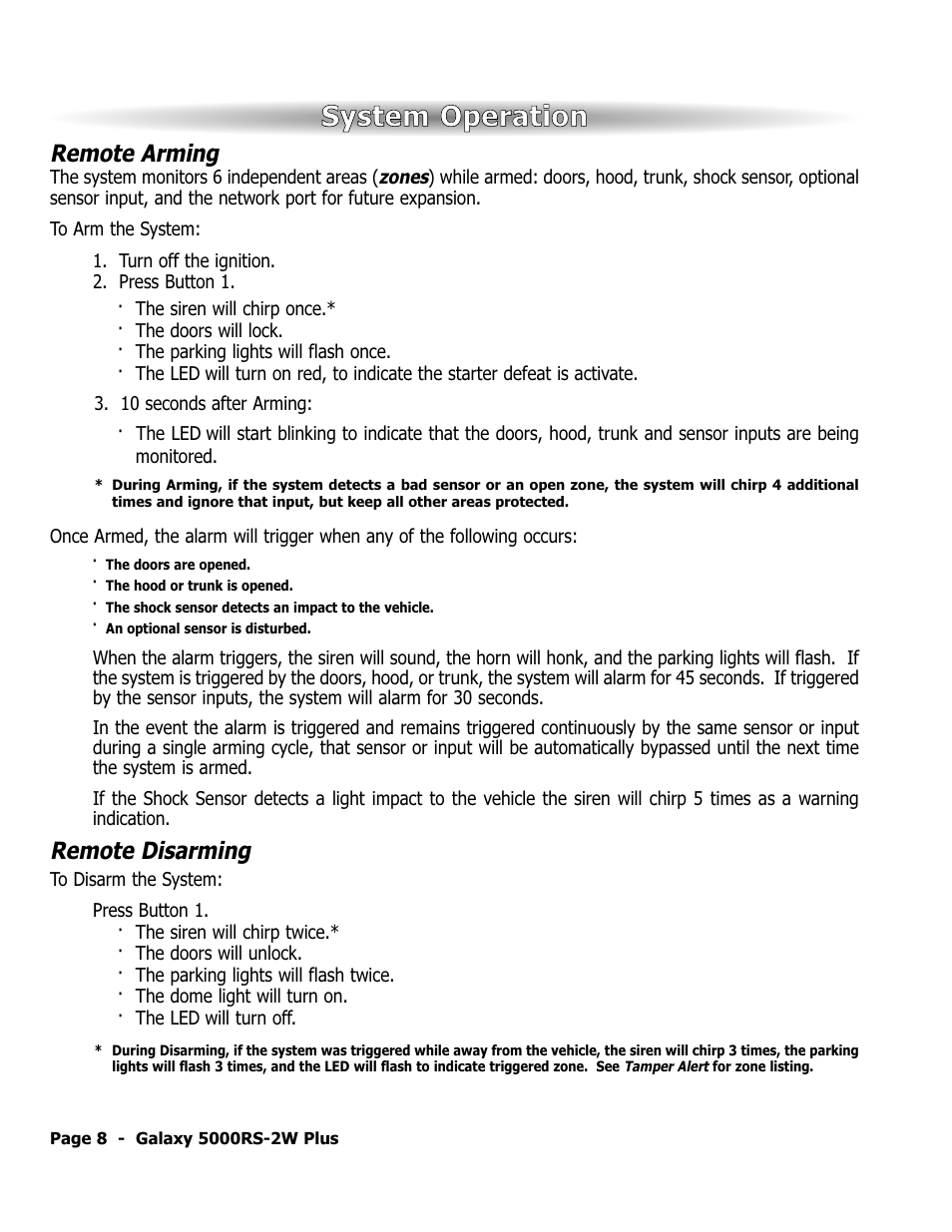 Ssy ys stte em m o op pe erra attiio on n | Galaxy Metal Gear 5000RS-2W User Manual | Page 12 / 36